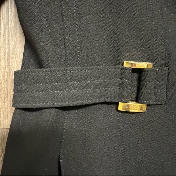 Escada Margarethe Ley Wool Fitted Belted Black Blazer Evening Jacket Party Vtg M - Picture 9 of 15